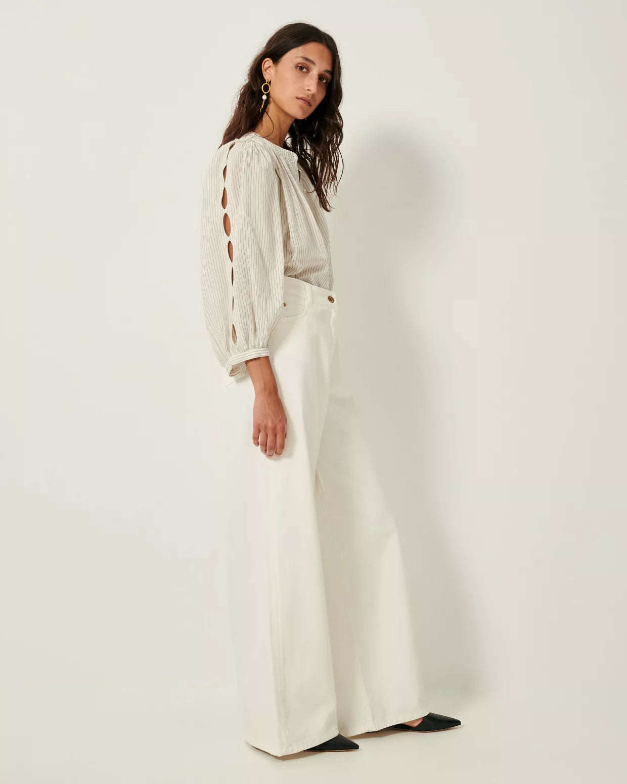 Lucy Open Works Top - Whiblack