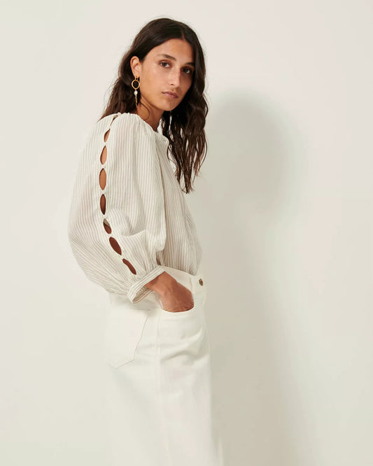 Lucy Open Works Top - Whiblack