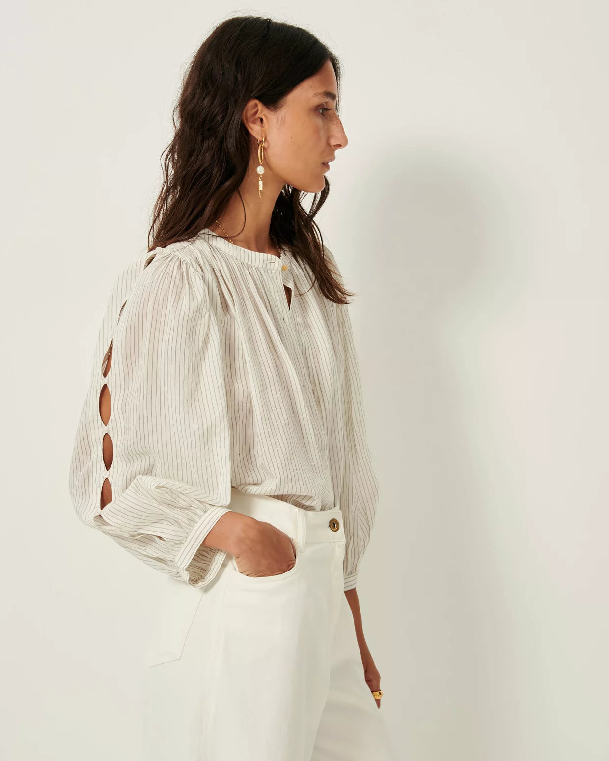 Lucy Open Works Top - Whiblack