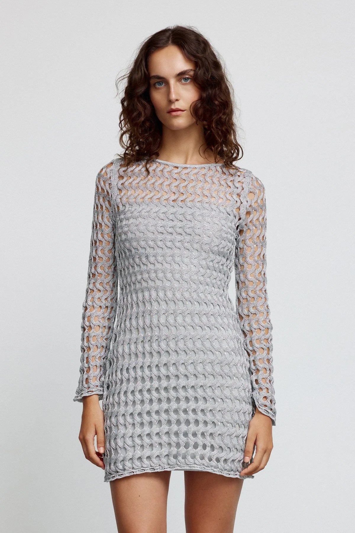 Adley Mini Dress - Silver