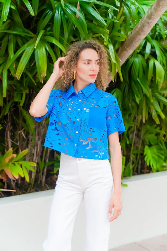The Brooklyn Top - Tropical Lace