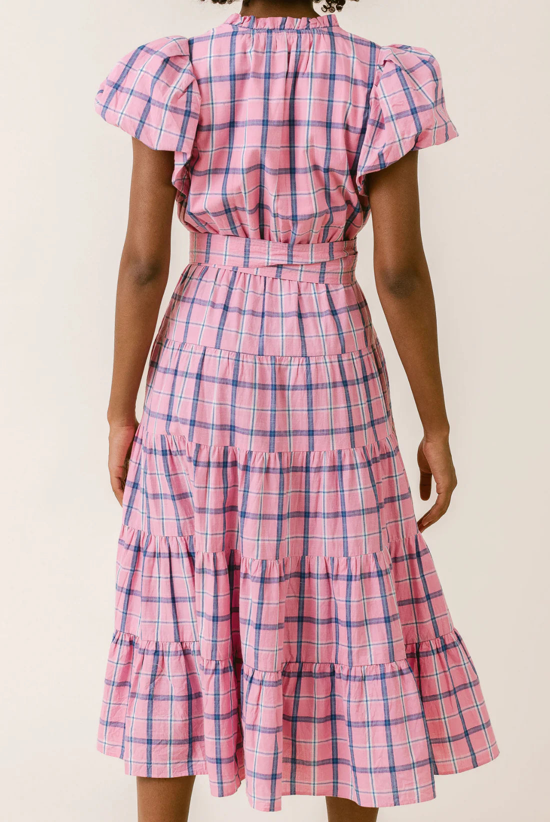 Daphne Dress - Pink Plaid