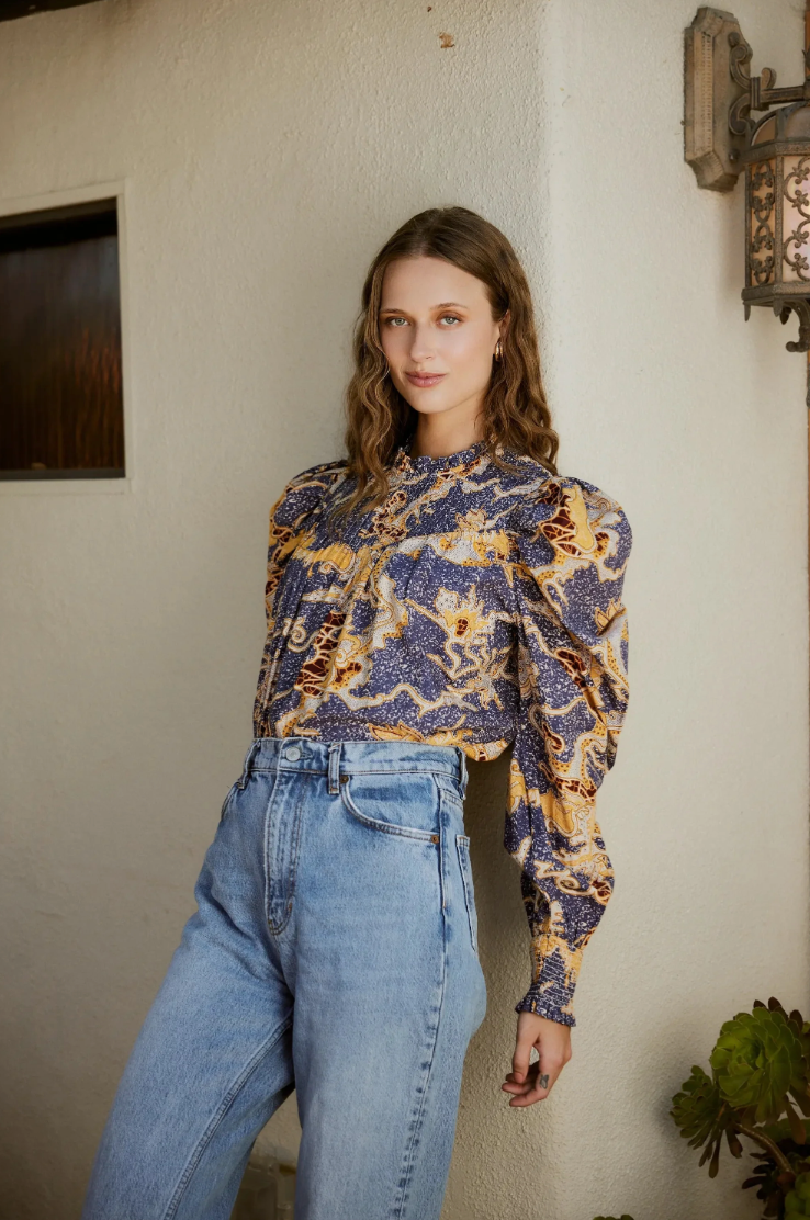 Irina Blouse - Blue Castello