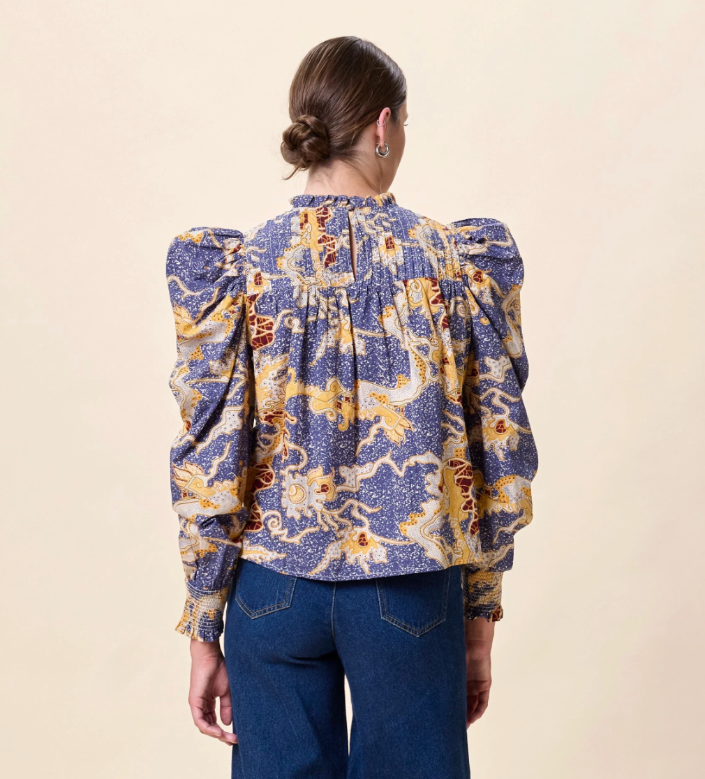 Irina Blouse - Blue Castello