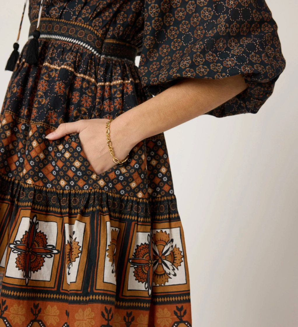 Priyanka Mini Dress - Zocalo Print