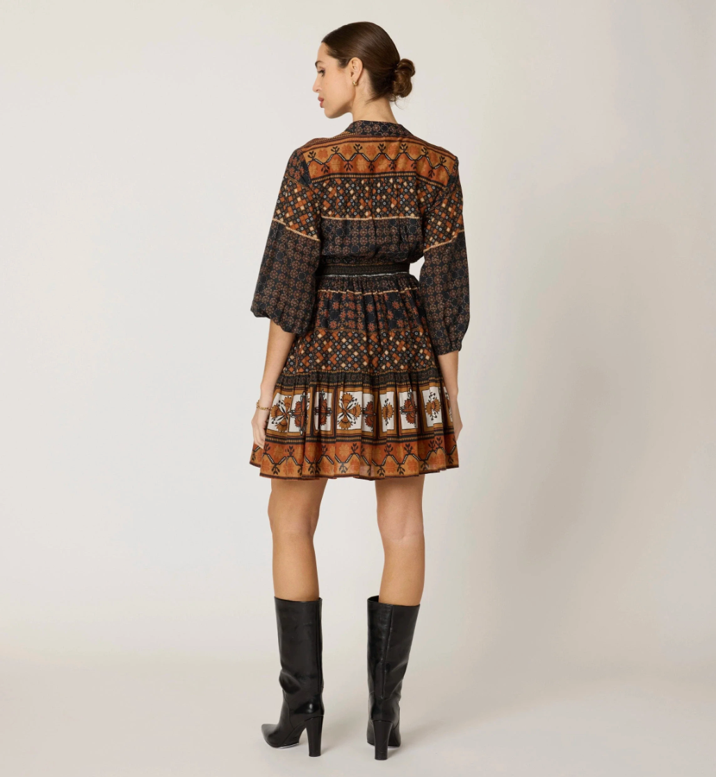 Priyanka Mini Dress - Zocalo Print