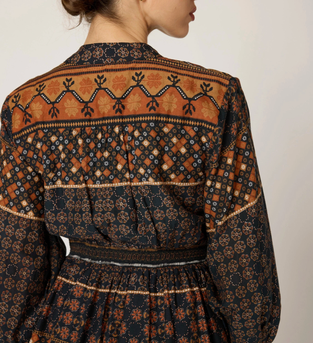 Priyanka Mini Dress - Zocalo Print