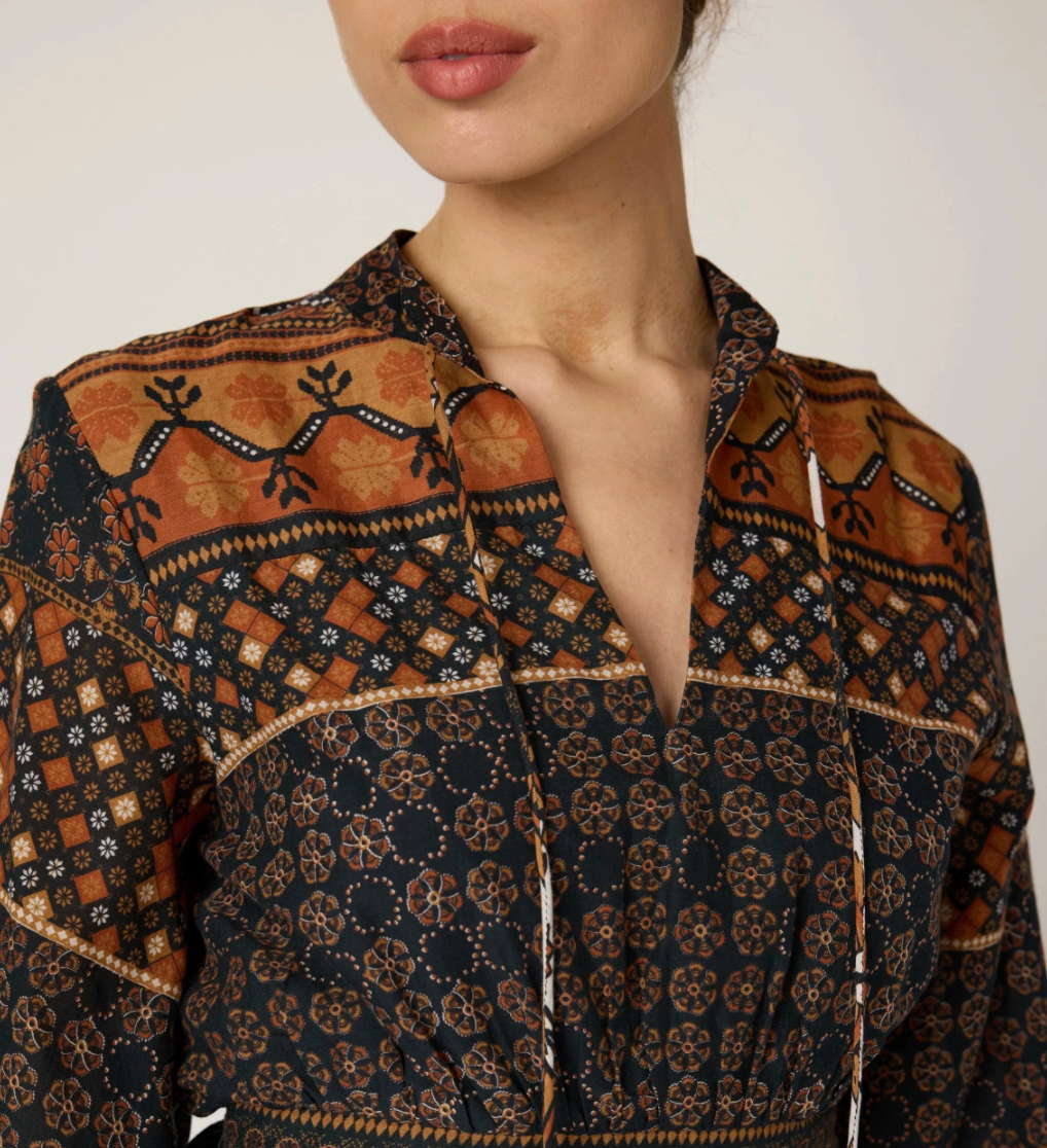 Priyanka Mini Dress - Zocalo Print