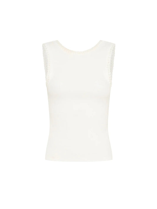 Tallulah High Neck Top - Ivory