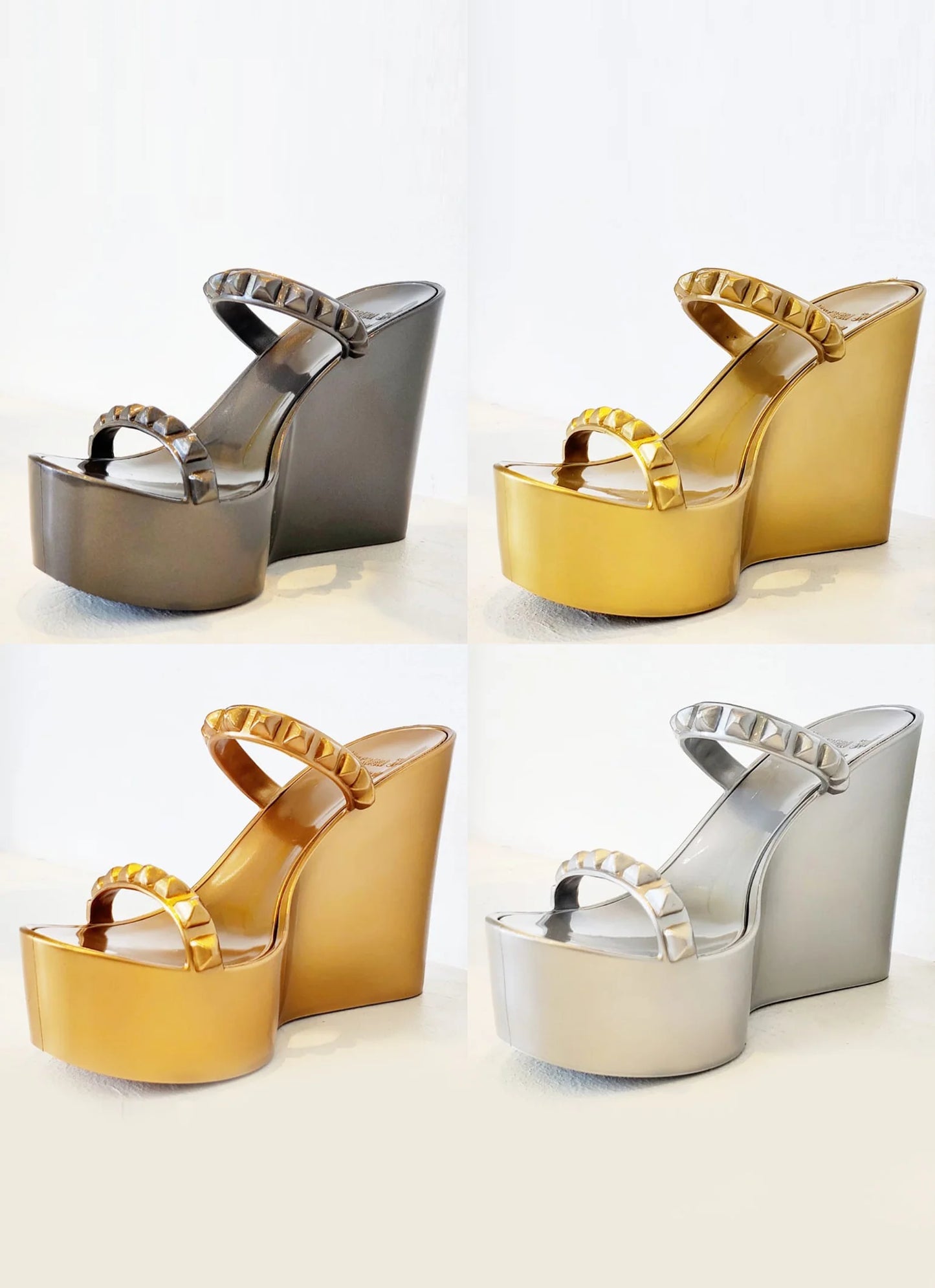 Tonino Metallic Wedge - Gold