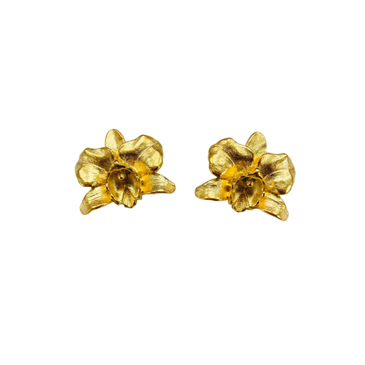 French Orchid Earrings