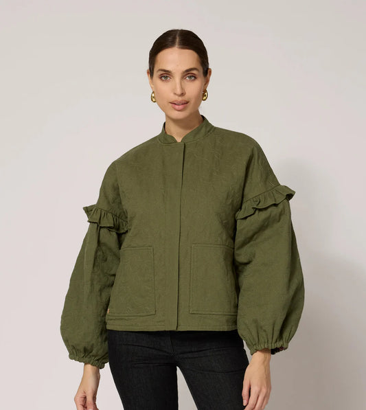 Bobbi Reversible Jacket - Army Green