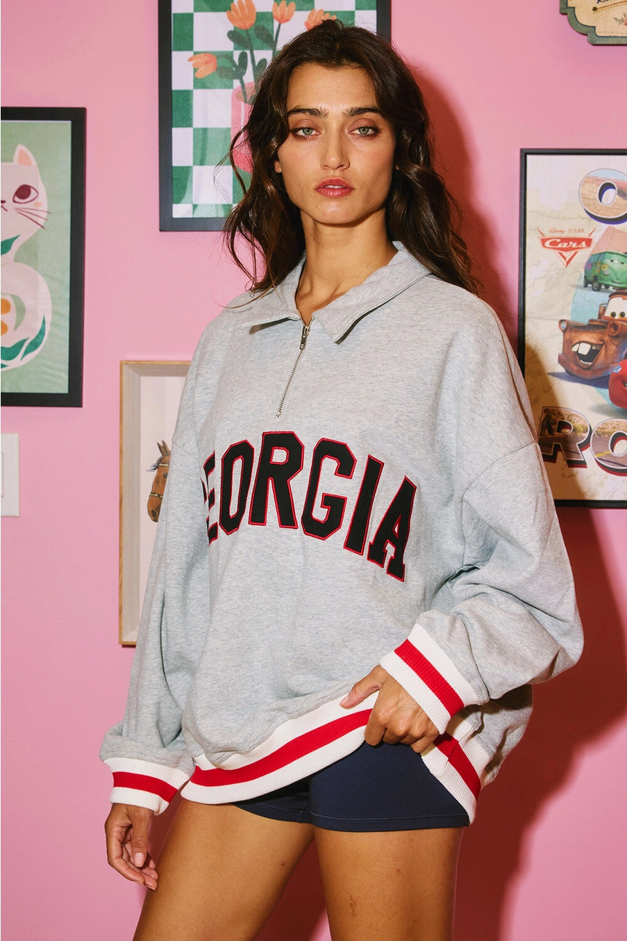 Georgia Stripe Sweatshirt