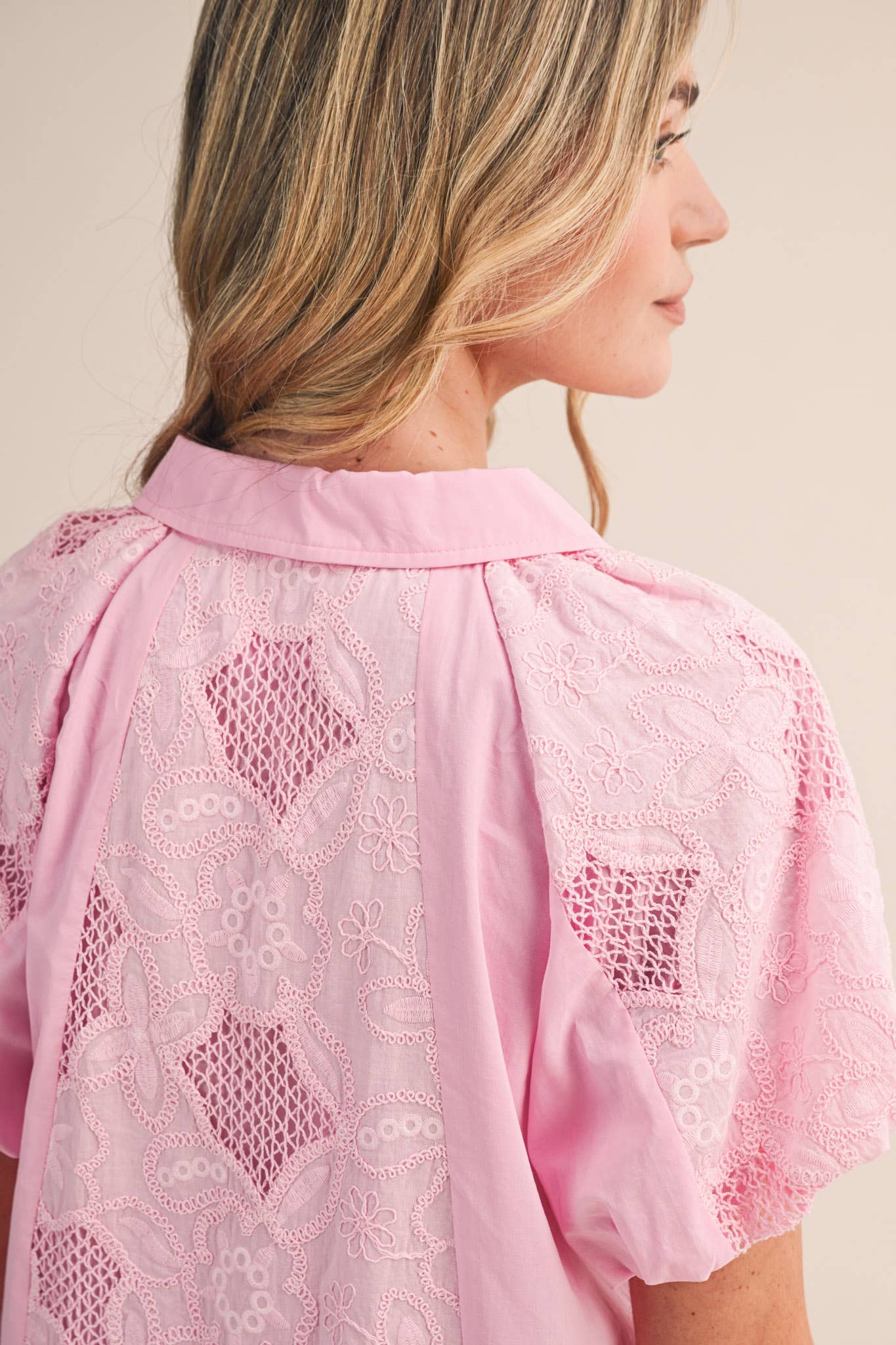 Floral Embroidery Cut-Out Mini Dress