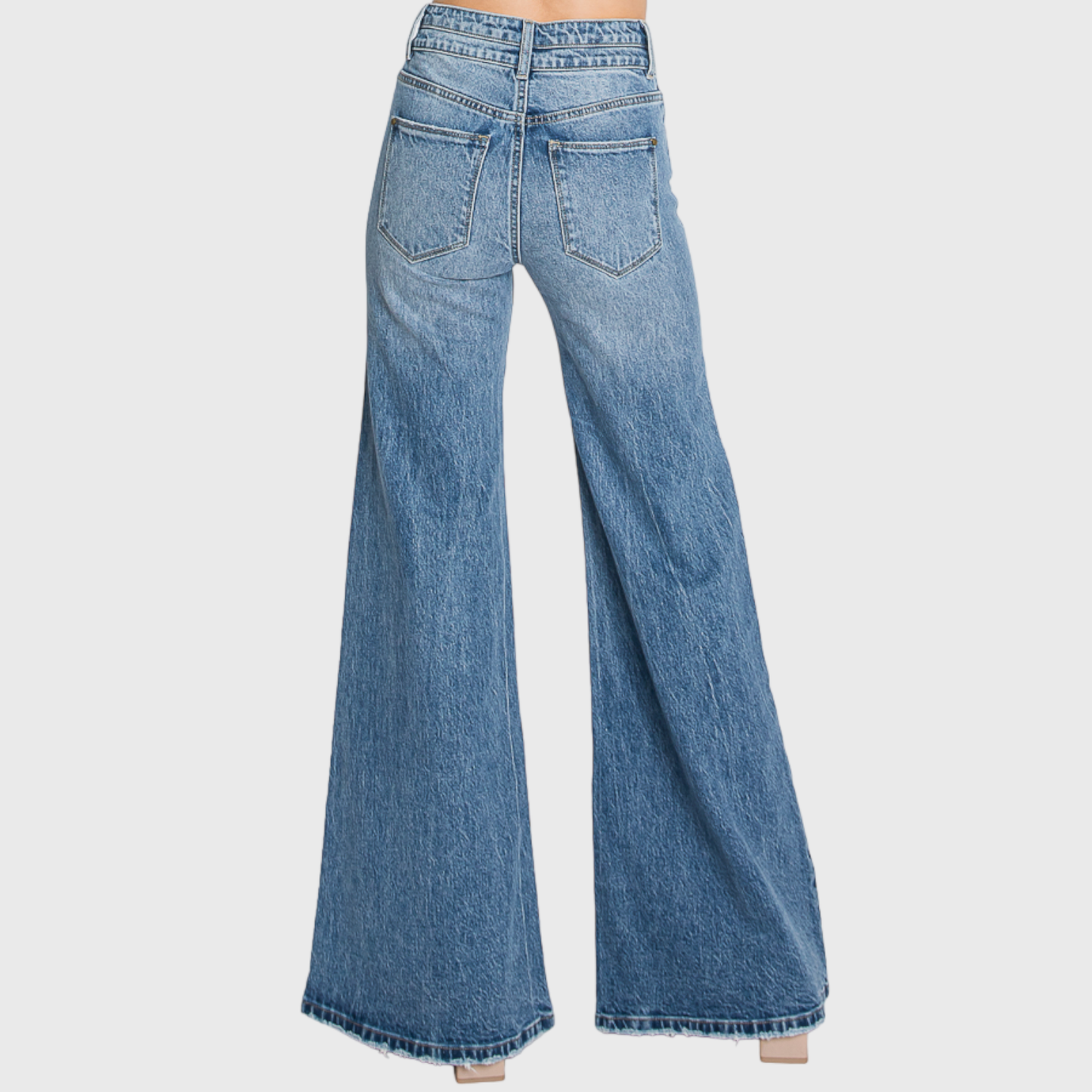 High Waisted Wide Leg Vintage Wash