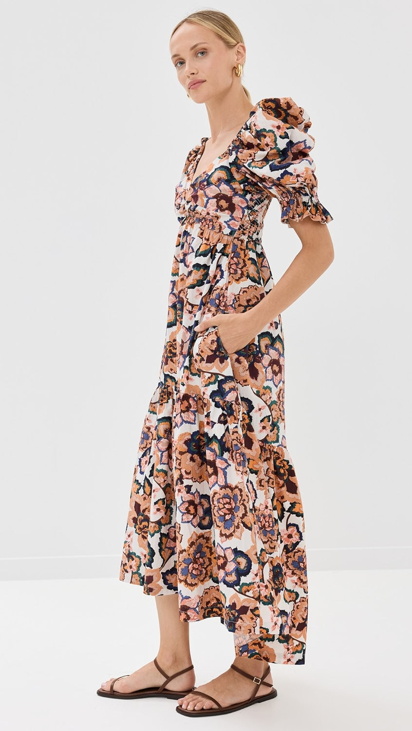 Jewel Ankle Dress - Desert Floral Print