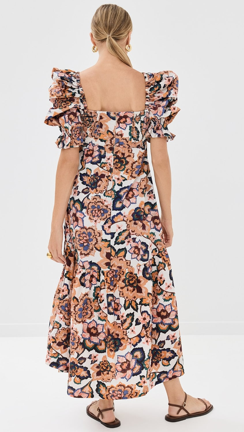 Jewel Ankle Dress - Desert Floral Print