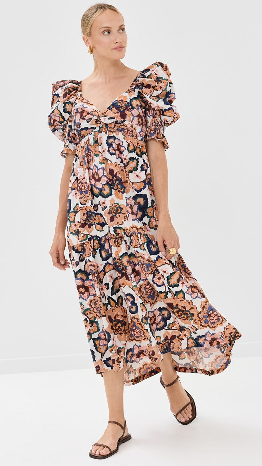 Jewel Ankle Dress - Desert Floral Print