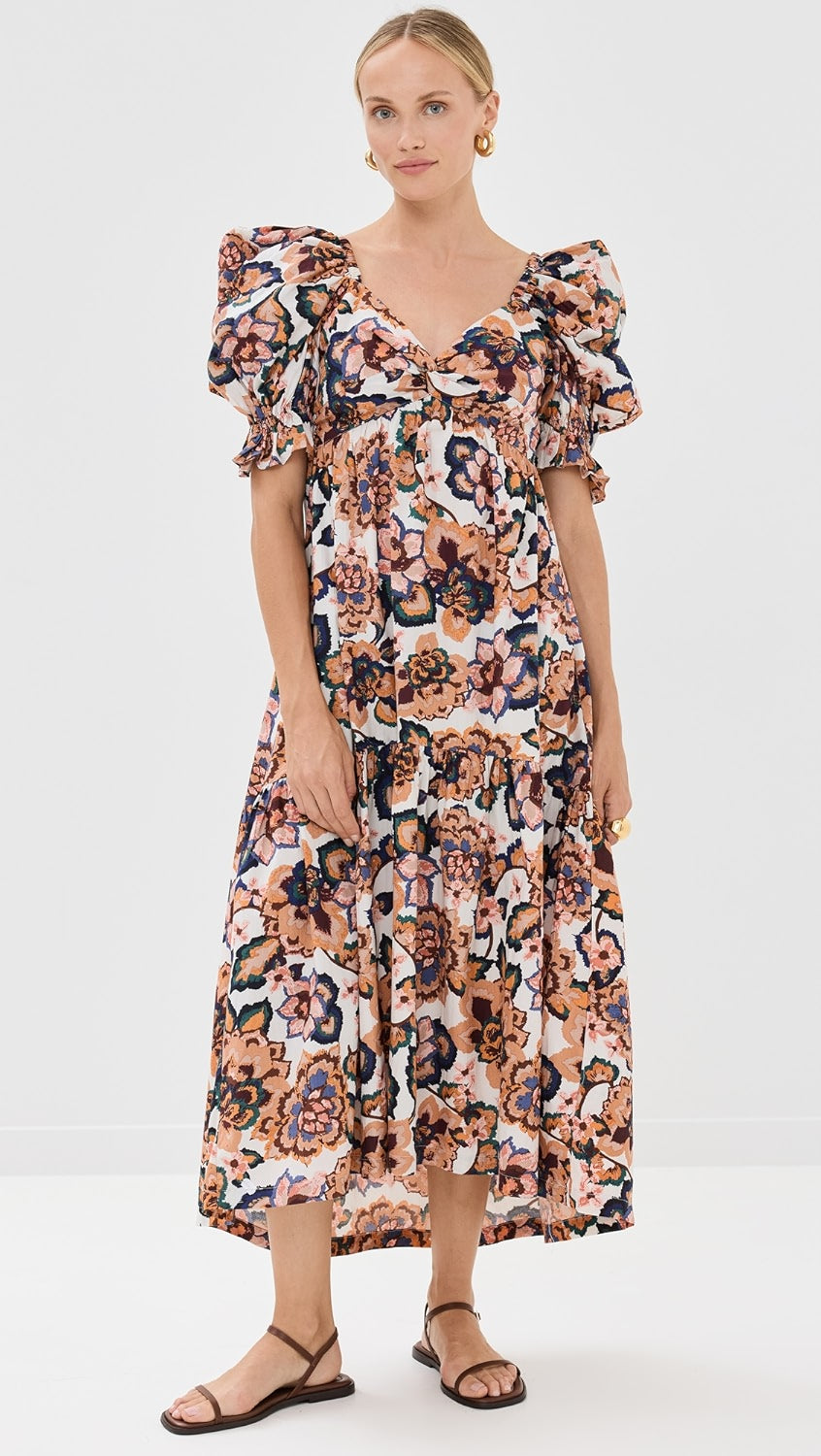 Jewel Ankle Dress - Desert Floral Print