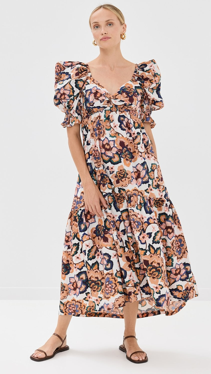 Jewel Ankle Dress - Desert Floral Print