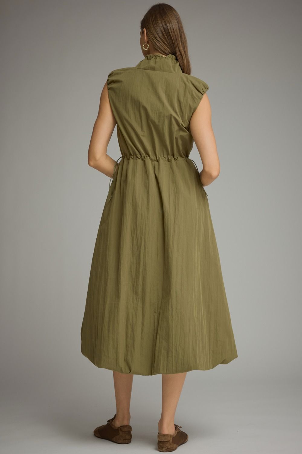 Olive Slvls Dress w/Cinch waist