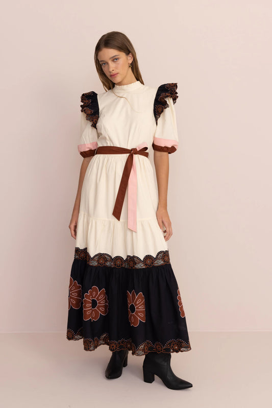 Picasso Long Dress - Cream