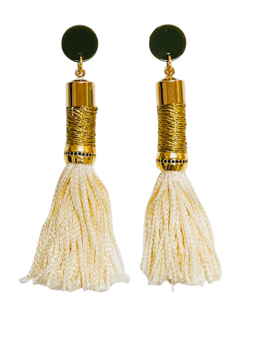 Tassel Earrings - Ivory